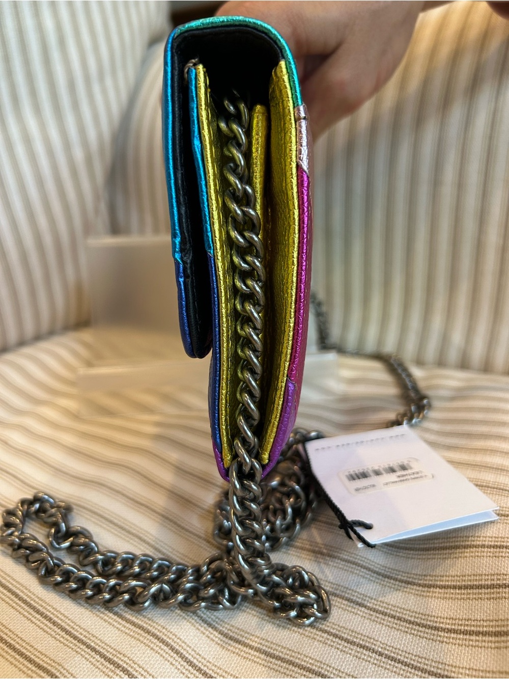 Kurt Geiger London Kensington Rainbow Wallet Crossbody Bag NWT - Picture 3 of 9